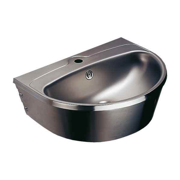 Stainless steel wall hung washbasin with tap hole