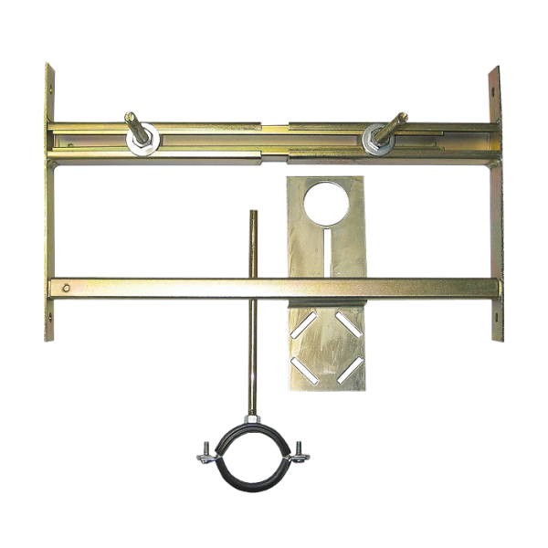 Mounting frame to the plasterboard for a urinal with a radar flushing unit on the mounting rail