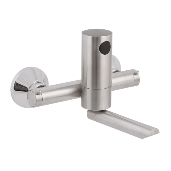 Wall-mounted tap for cold and hot water, water supply span 150 mm, 9 V