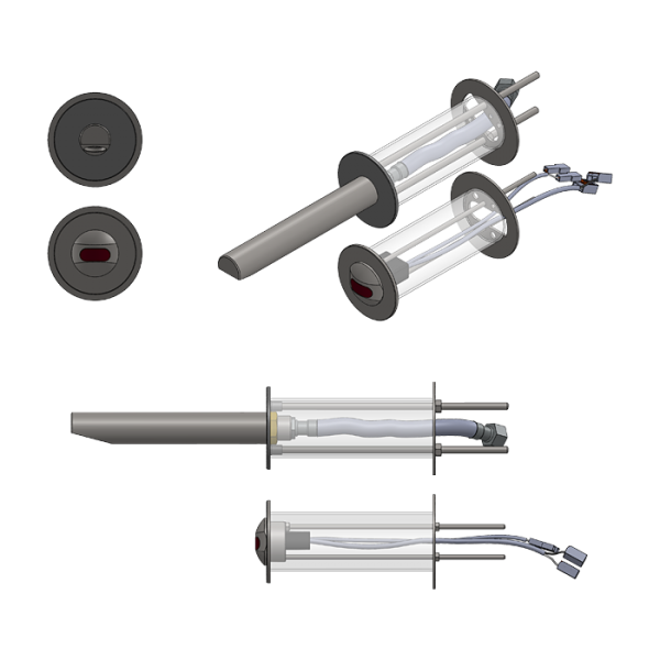 Set of parts for mounting into the wall for SLU 39