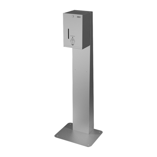 Automatic stainless steel liquid and gel disinfection and soap dispenser - stand for standing to the wall included