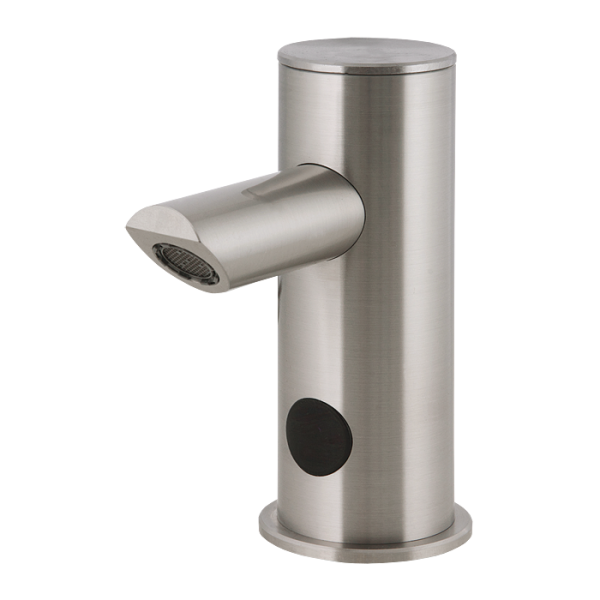 Automatic stainless steel washbasin tap, temperature is regulated by angle valves, 24 V DC