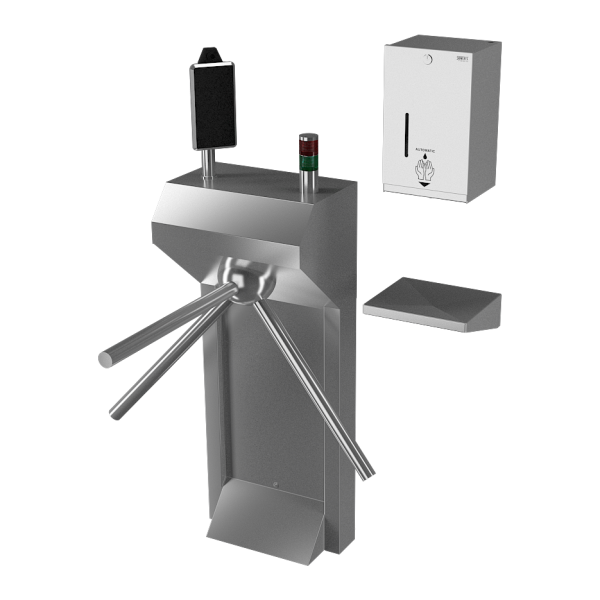 Turnstile with stand, thermo-visual camera and disinfection dispenser SLZN 59E, 230V AC