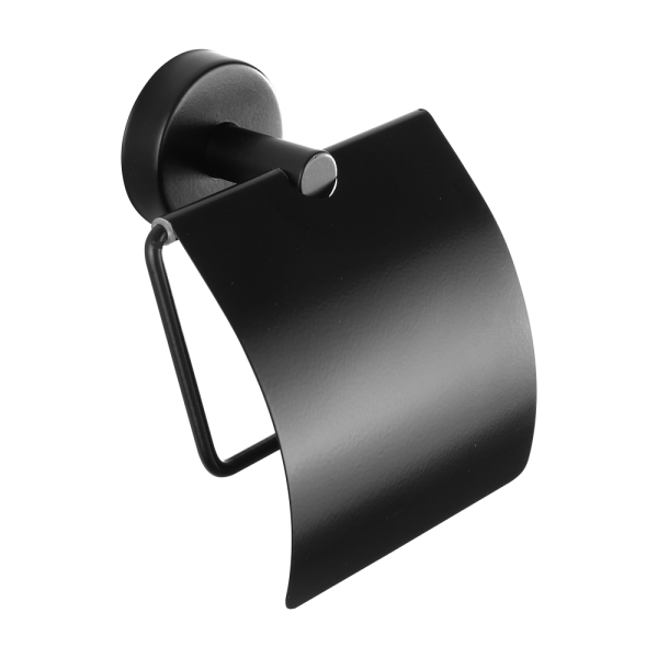 Stainless steel holder of toilet paper, black matt finish
