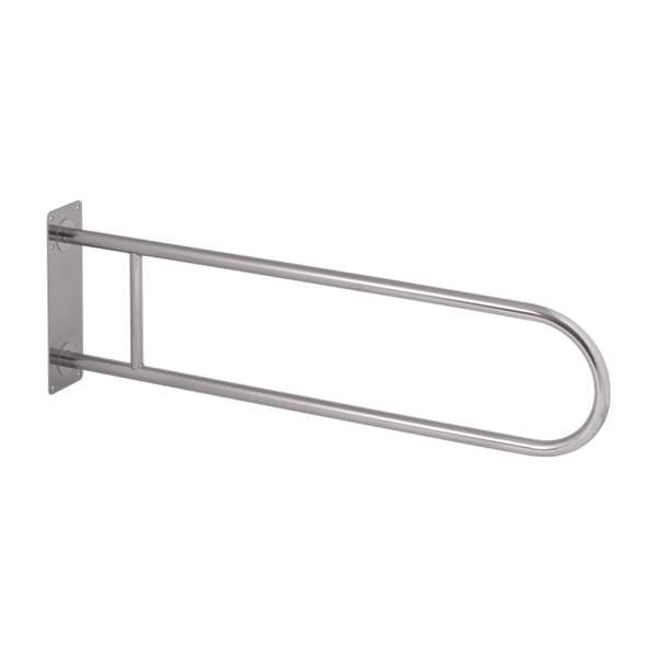 Stainless steel hand rail, solid, length 900 mm, brushed