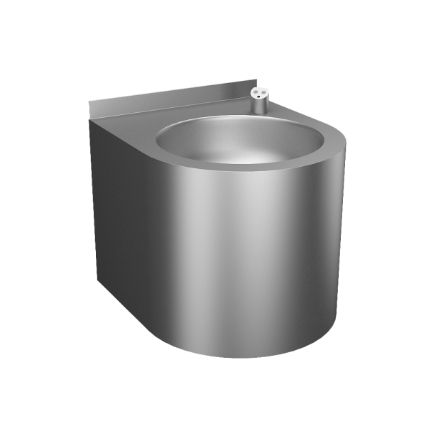 Stainless steel wall hung automatic drinking fountain, 24 V DC