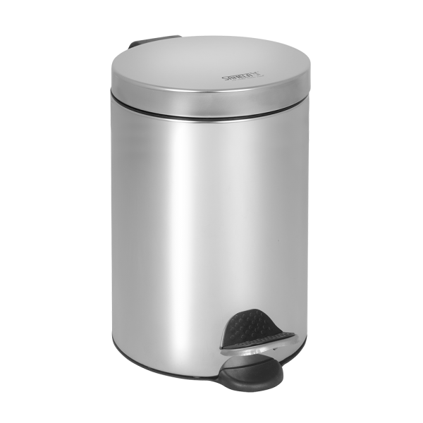 Stainless steel waste bin with a plastic insert