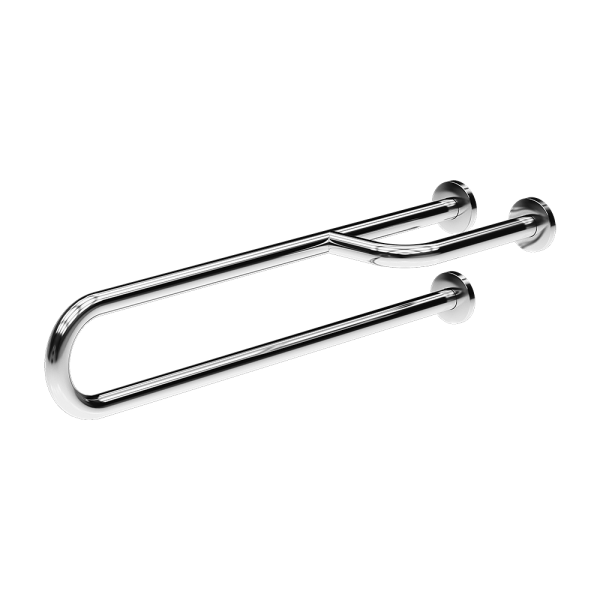 Stainless steel grab bar, fixed, length 800 mm, polished