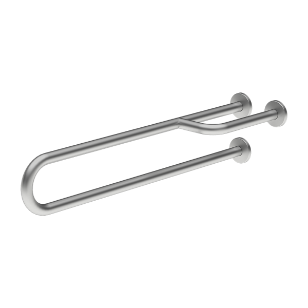Stainless steel grab bar, fixed, length 900 mm, brushed