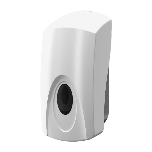 Foam soap dispenser, volume 1 l, white plastic ABS