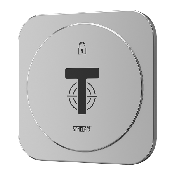 Recessed RFID token machine for door opening, 24 V DC
