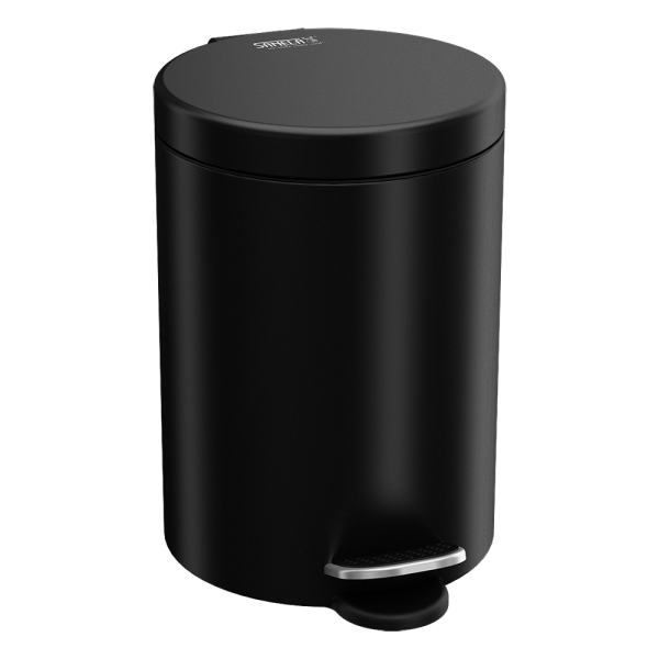 Steel bin with a plastic insert, volume 5 l, black matt
