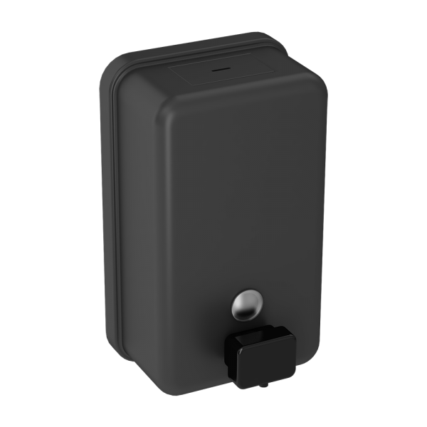 Stainless steel liquid soap dispenser 1,2 l, black matt finish