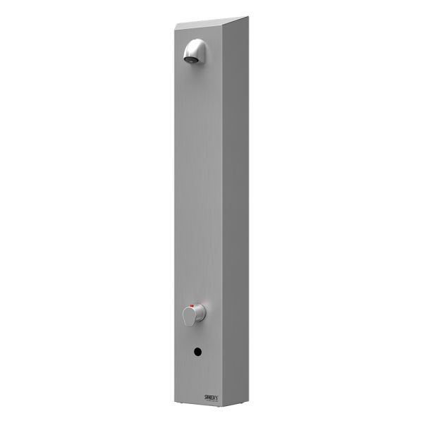 Stainless steel automatic shower panel with a thermostatic mixer, 6 V