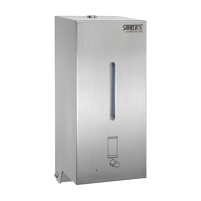 Automatic wall mounted foam soap dispenser volume 0 85 l brushed